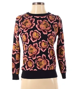 Ann Taylor NEW Gorgeous Loft Floral Print Pull Over Sweater Size Medium thumbnail 1