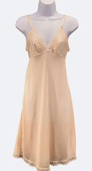 Vintage‎ Babydoll Slip Nightgown Cream XS thumbnail 1