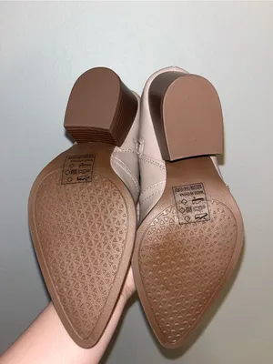 NEW Qupid Nude Beige Western Ankle Booties Pointed Toe Block Heel Size 6 thumbnail 6