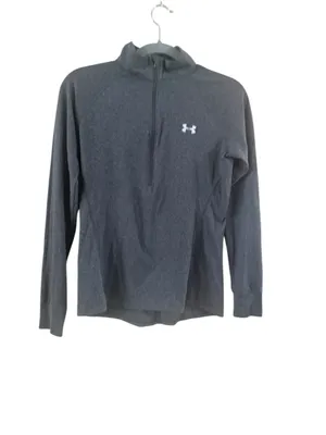 Women's Under Armour Long Sleeve 1/4 Zip Pullover Grey Size M thumbnail 2