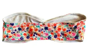 VICTORIA'S SECRET PINK Multicolor Floral Print Lace Bandeau Bra, Large thumbnail 2