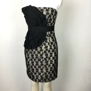 Phoebe Couture Women’s Strapless Dress Sz 0 Cocktail Black Laced. thumbnail 3
