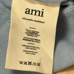 AMI ALEXANDRE MATTIUSSI Blue‎ Ami De Cœur Sweatshirt In 459 Light Blue Medium thumbnail 9