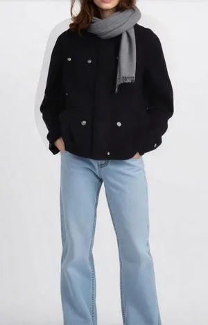 Lauren Ralph Lauren S Military Cargo Jacket in Black Silver thumbnail 1