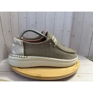 Hey Dude Wendy Rise Shoes Womens 7 Warm Tan /Glitter Casual Comfort Slip On thumbnail 4