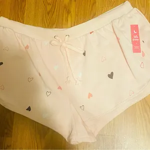 NWT Celebrity Pink Junior's Fleece Sleep Short, Size 3X. little heart design thumbnail 1