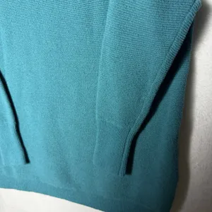 Free People Teal Blue Ottoman Slouchy Tunic Cowl Neck Ribbed Sweater Size S thumbnail 4