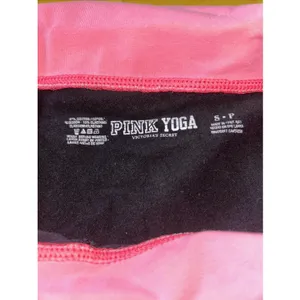 Victoria's Secret PINK Yoga Pants‎ Black Pink Rhinestone Love Pink Flare Small thumbnail 3