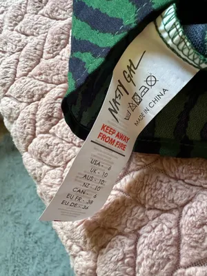 Nasty Gal Green Zebra Print Cowl Neck Slip Tank Top thumbnail 4