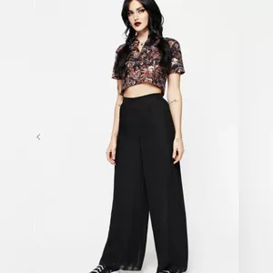 Disturbia Almost Everything Tabitha Wide Leg Check Trousers Wide Leg US4 thumbnail 3