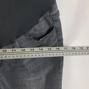 Time & Tru Maternity Jeans Small 4-6 Black Denim Gray Skinny Full Belly Panel thumbnail 5