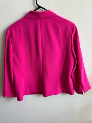 Evan Picone Black Label Hot Pink Women’s Open-Front Blazer Size 16 thumbnail 3