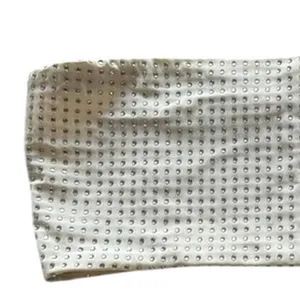 NWT Weworewhat Sleeveless Crystal Bandeau Crop Top Studded Rhinestones XXS White thumbnail 4