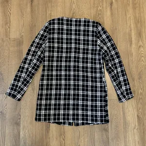 Carolina Belle houndstooth fully lined Long blazer Zipper size XS preppy college thumbnail 6