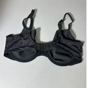 Victoria's Secret Size 36DD Unlined Semi Demi Underwire Bra Dark Gray/Black thumbnail 2