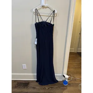 XSCAPE Women's Rosette Halter Gown, NAVY, Size 12 Formal Cocktail Wedding thumbnail 3