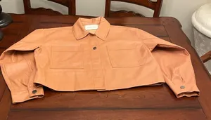 Mustard Seed Faux Leather Crop‎ Jacket thumbnail 1