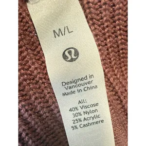 Lululemon Women's Cashlu Knit Textured Wrap Rose Pink Cardigan Sweater Size M/L thumbnail 4