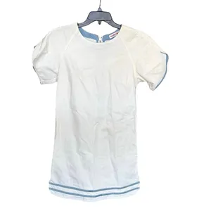 See By Chloe 100% Cotton White Denim Mini Dress Size 4 Small thumbnail 2