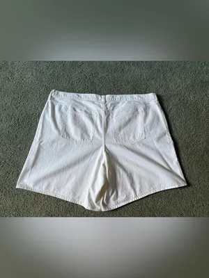 Abercrombie & Fitch The A&F Jort Curve Love Mid Rise Shorts NWT Size 36 White thumbnail 11