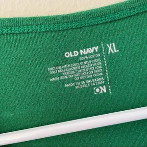 Old Navy holiday green XL cotton women’s short sleeved shirt summer top‎ comfort thumbnail 3