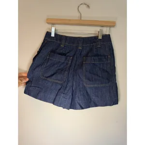 Reiss Ashby Linen Shorts Denim High Waisted Sz 2 NWT $175 thumbnail 7