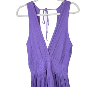 Jen's Pirate Booty Lilac Purple Cotton Shorecrest Gauze Smocked Flowy Maxi Dress thumbnail 6