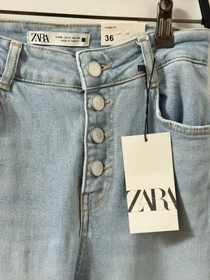 Zara Light Blue High-Rise Wide Leg Jeans NWT thumbnail 11