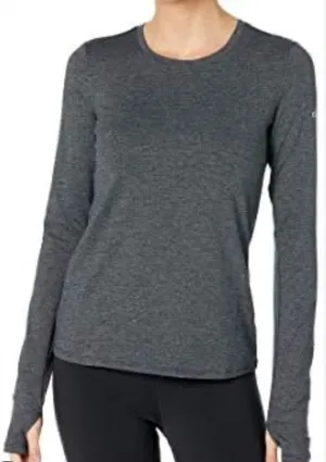 Alo Alosoft Finesse dark Heather gray long sleeve top thumbnail 1