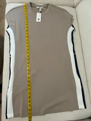 SPANX AIRESSENTIALS COLORBLOCK MINI T-SHIRT DRESS, Beige, Small, NEW NWT thumbnail 9
