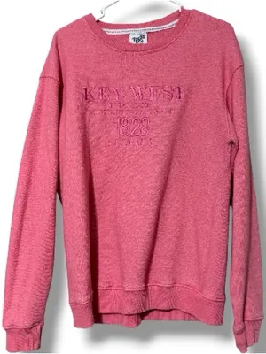 Pacific & Co. size medium pullover sweater Key West Florida coral salmon color thumbnail 1
