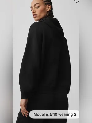 Alo Yoga NWT Accolade Full Zip Black Hoodie Size S thumbnail 2