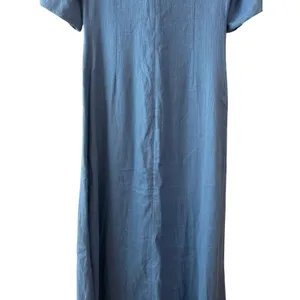 Alexis Jameela Shell Blue Linen Maxi Dress Tie‎ Front Button Size L thumbnail 15
