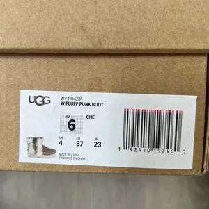 UGG Fluff Punk Shearling Leather Booties Boots thumbnail 12