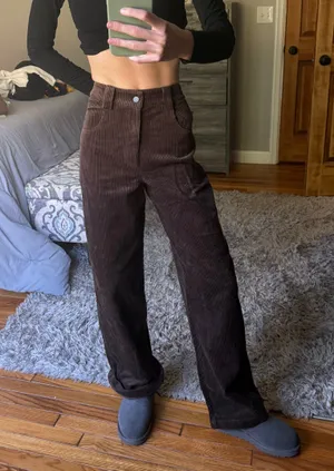 Finesse Brown Corduroy Pants thumbnail 2