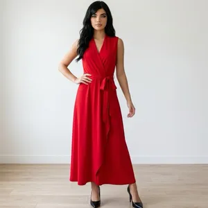 Vintage Ayes Unlimited Maxi Dress M/L True Wrap Gown Party Event Christmas thumbnail 8
