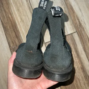 Dr. martens  black suede flora booties thumbnail 4