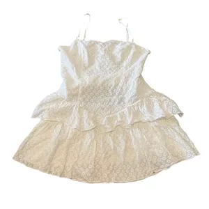 MORE TO COME Shay Mini Dress in White, Size M thumbnail 3
