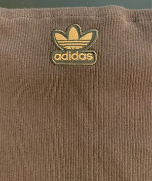 Adidas Brown Crop Tank Top Bra Women Large Athletic Athleisure Gym Activewear thumbnail 4