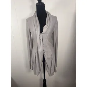 FREE PEOPLE Tan Tunic Cardigan Wrap Sweater Size‎ XS thumbnail 2