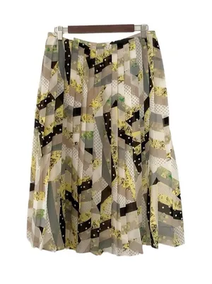Calvin Klein Pleated‎ Chiffon Midi Skirt Size 6 Multicolor thumbnail 1