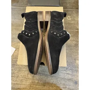 Clarks Trish Bell Size 6.5 W Suede Studded Slip-On Shoes Black Western‎ Bootie thumbnail 4