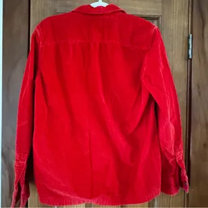 American Eagle Oversized Shacket Women’s Small Dark Orange Corduroy 100% Cotton thumbnail 2