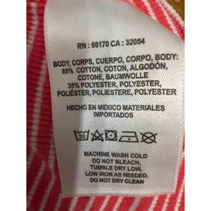 t.la Anthropologie Red White‎ Striped Mock Neck Peplum Top Sleeveless Large thumbnail 5