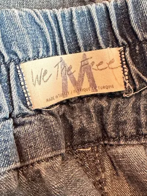 We The Free People Modern Love Jeans Paint Splatter Drawstring Size Medium Women thumbnail 13