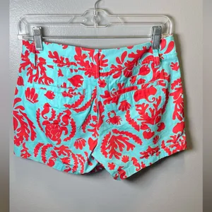 Lilly Pulitzer‎ NEW Don’t be Shellfish Callahan Aqua Coral Turtle Shorts Size 0 thumbnail 5