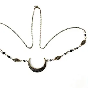Crescent Moon Head Chain Vintage Style Headwear Hollow Pattern Gypsy‎ Bohemian thumbnail 3