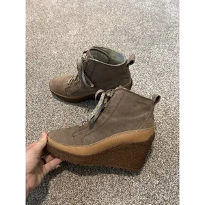 Merrell Tremblant Womens 7.5 Brown Leather Lace Up Wedge minimalist‎ Ankle Boots thumbnail 5