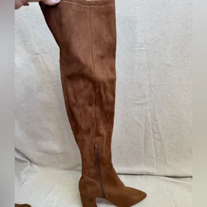 Steve Madden Women's Over the Knee Nifty Boots Brown Faux Suede Size 7M thumbnail 4