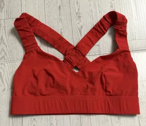 No Ka Oi Sports Bra Red Size Small (01) Open Back Thick Straps Sweetheart‎ Neck thumbnail 1